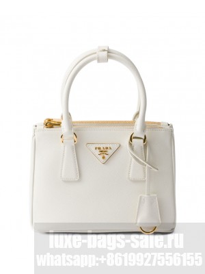 Prada Galleria Saffiano Leather Mini-bag 1BA906 White