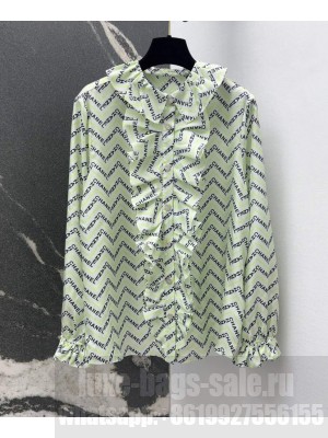 Chanel Women's Silk Shirt Green