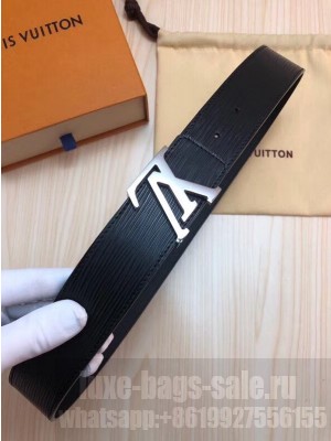 Louis Vuitton Epi Leather Belt 40mm Black/Silver 02 2019 Collection
