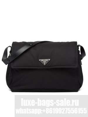 Prada Re-Nylon Large Padded Shoulder Bag 1BD256 Black