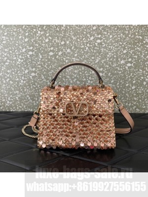 VALENTINO Vsling mini imitation crystal bag 0064 pink