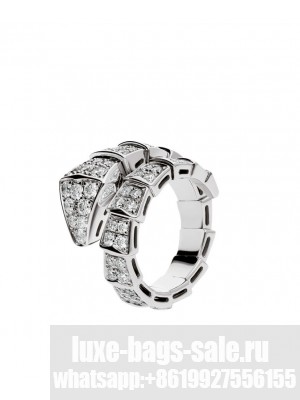 Bvlgari Women's Serpenti Viper Ring Silver
