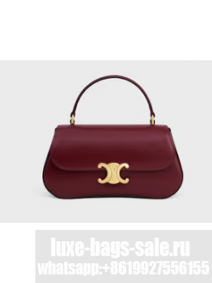 CELINE TEEN CELINE LOLA IN SHINY CALFSKIN 119533 LIGHT BURGUNDY