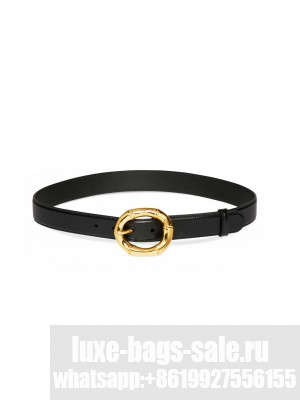 Gucci Belt With Round Bamboo Buckle Black