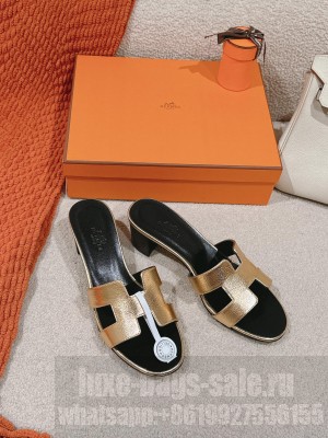 Hermes Heel 5cm Oasis Slipper Sandals 01