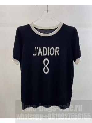 Dior Knit Wool Top Black 2025