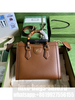 Gucci Diana small tote bag 702721 brown