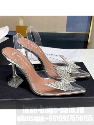 Amina Muaddi x Awge PVC Bow Sandals Transparent Spring/Summer 2021 Collection