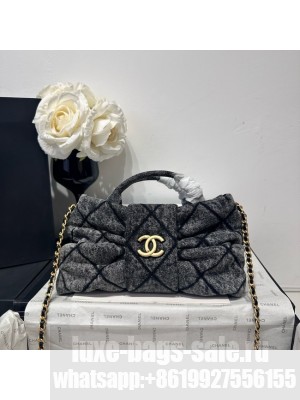 Chanel Denim Mini Bow Bag AS5849 black