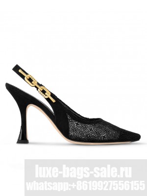Louis Vuitton Women's Sparkle Slingback Pump 1ACGJZ Black