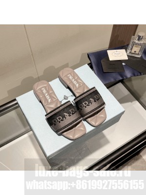 Prada Fabric Flat Slide Sandals 01 2022 Collection