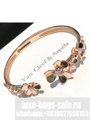 Van Cleef & Arpels Frivole Flowers Bracelet Pink Gold