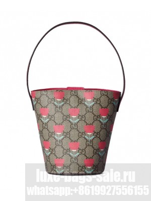 Gucci Children s Printed GG Bucket Bag Pink