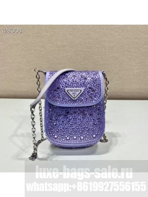 Prada Prada crystal mini-bag 1BH185 purple