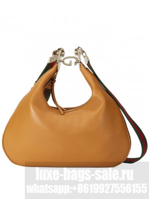Gucci Attache Large Shoulder Bag 702823 Light Coffee
