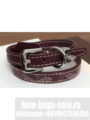 Goyard Edmond Double Bracelet Burgundy