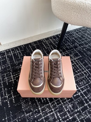 Miu Miu suede sneakers brown