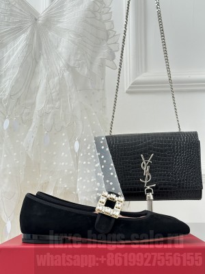 Roger Vivier Rhinestone Buckle Babies flat 02