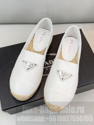 Prada 20 mm Nappa leather White espadrilles