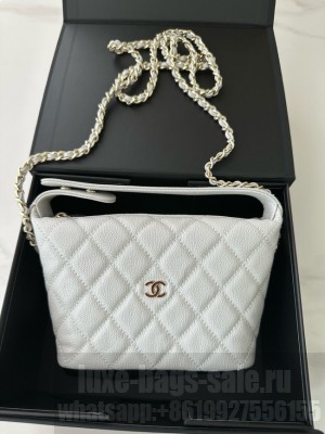 Chanel MINI Shoulder Bag Calfskin AS4386 white