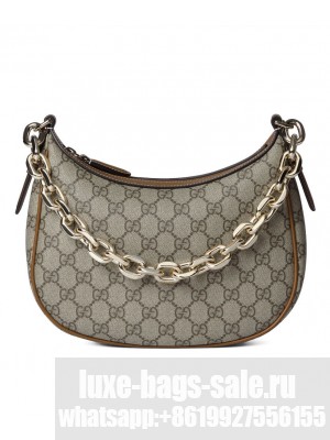 Gucci GG Emblem Medium Shoulder Bag 815409 Coffee
