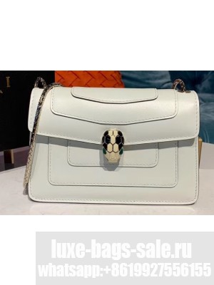 Bvlgari Serpenti Forever 16.5cm Mini Crossbody Bag White 2019