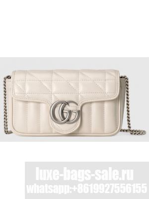 Gucci GG Marmont super mini bag 476433 White