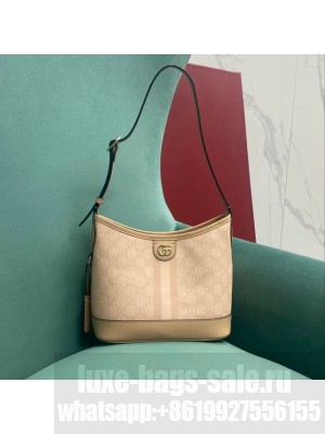 GUCCI OPHIDIA GG SMALL SHOULDER BAG 781402 gray pink