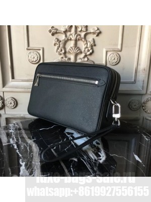 Louis Vuitton Kasai Clutch Taiga Leather Canvas Fall/Winter 2017 Collection M33409, Ardoise