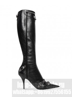 Balenciaga Women's Cagole 90mm Boot Black