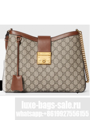 Gucci PADLOCK GG MEDIUM SHOULDER BAG 795113 Brown