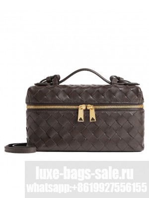Bottega Veneta Bang Bang Vanity Case Dark Coffee