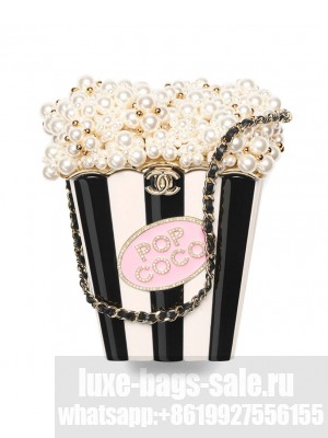 Chanel Popcorn Minaudiere AS5217 Black