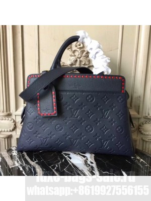 Louis Vuitton Vosges MM 34cm Bag Monogram Empreinte Canvas Fall/Winter 2017 Collection M43738, Marine Rouge