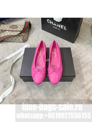 Chanel Ballerina Flats Lambskin Leather Spring/Summer 2021 Collection,Light Pink