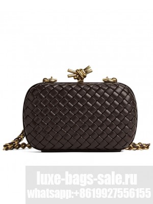 Bottega Veneta Knot With Chain 776662 Dark Coffee