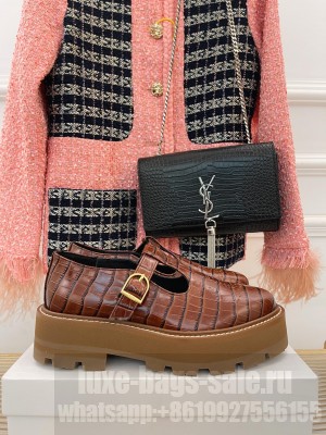CELINE 4CM Platform Mary Jane Brown