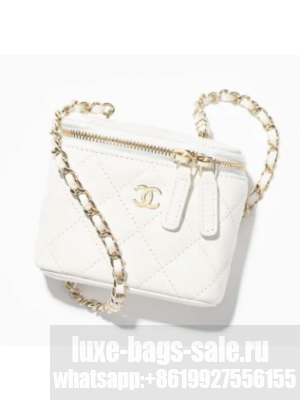 CHANEL Classic Small Vanity with Chain AP1340 white