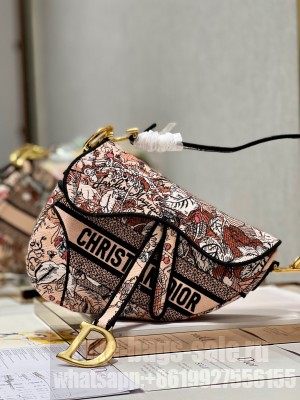 DIOR SADDLE BAG Multicolor Embroidery M0446CE
