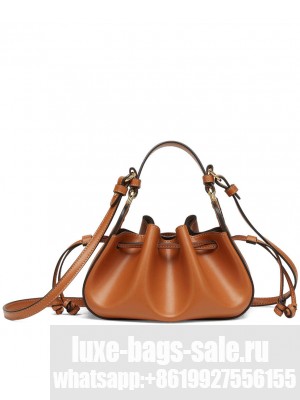 Fendi Pomodorino Leather Mini Bag 8BS059 Coffee