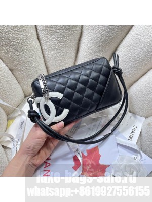 Chanel TOP HANDLE BAG AS8015 black&white