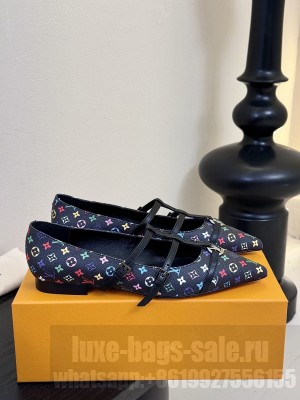 Louis 1AGWW2 6AM Flat Ballerina Monogram Black 2025