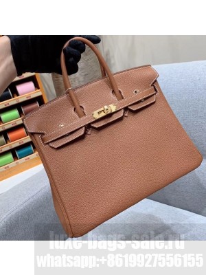 Hermes Birkin 25cm Bag in Original Togo Leather Brown