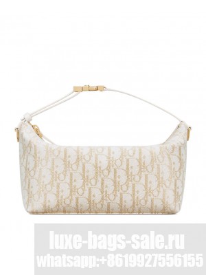 Christian Dior Medium DiorTravel Nomad Pouch Cream