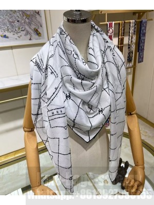 Chanel Women's Square Scarf White
