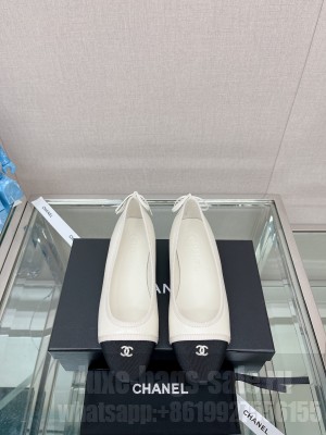 Chanel Calfskin & Grosgrain Ballet Flat with Back Bow 2023 02