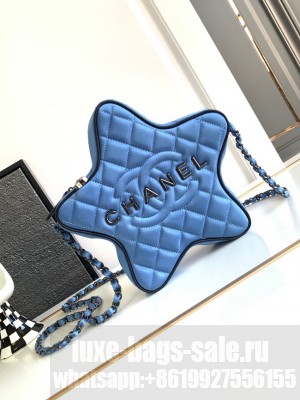 Chanel 24C Star Bag Satin AS4579 blue