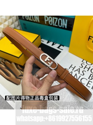 Fendi Women's Belt 20mm with loop and Fendi O’Lock stud buckle 2021 Collection 012