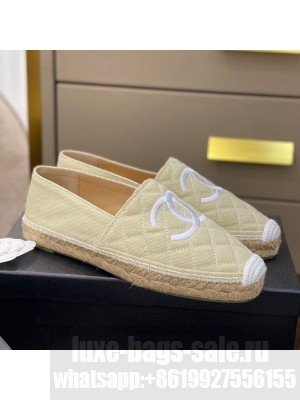 Chanel CC Quilted Canvas Espadrilles Beige Spring/Summer 2021 Collection 40
