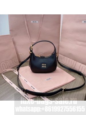 MIU MIU Original Leather Top Handle Bag 5BC161 black